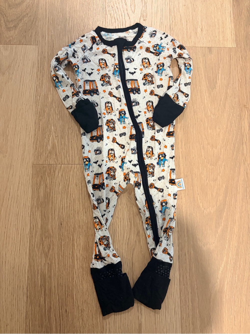Bamboo Bliss Spooky Beans Print Size 12-18 months - Bluey Halloween print